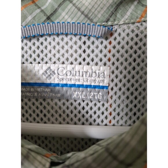 Columbia Silver Ridge Shirt  Men's XXL Plaid Long Sleeve Green Vented Hiking - Picture 4 of 8